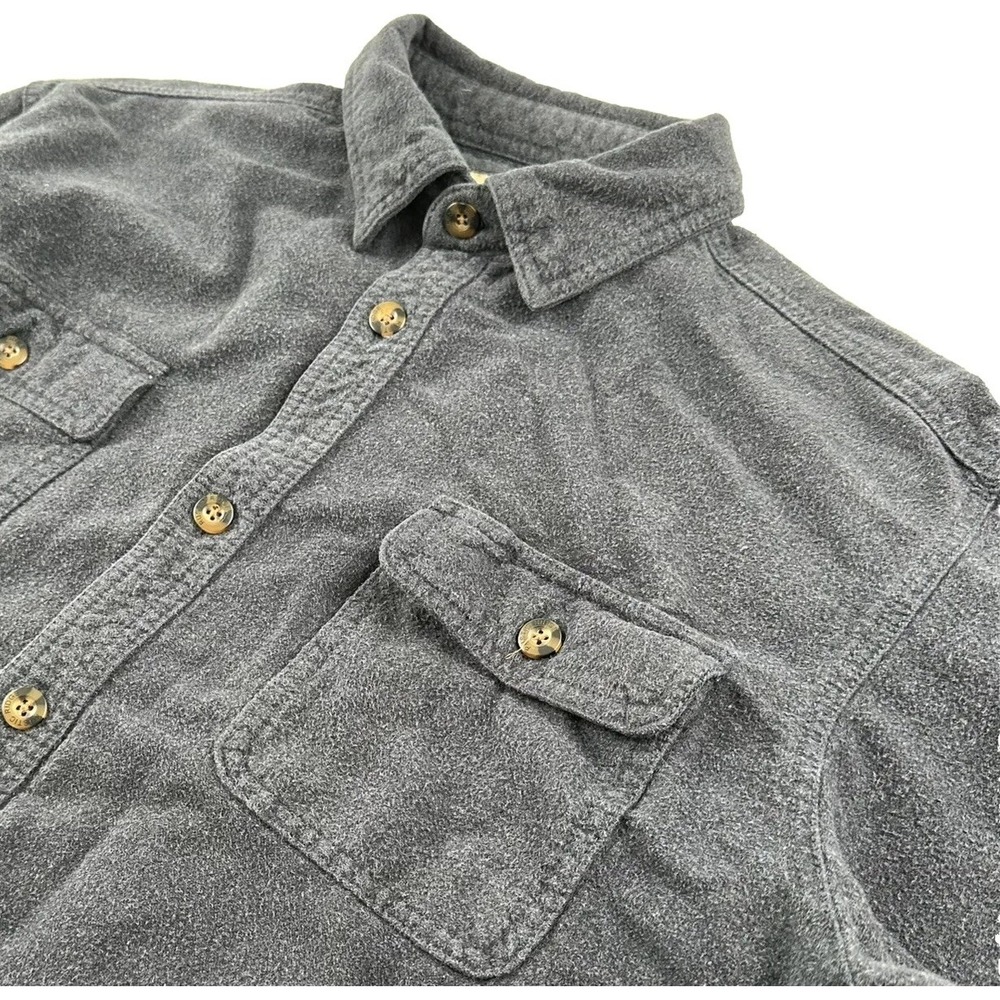 Rustic Ridge Thick Chamois Shirt Mens X-Large gray Cotton Flannel‎ Shacket XL